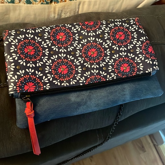 Rare Leather Vintage Colorful Boho Crossbody/Clutch Purse - Picture 2 of 9